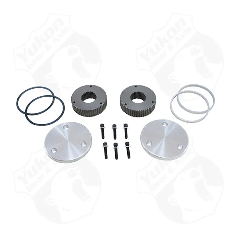 Yukon Gear Hardcore Drive Flange Kit For Dana 44 / 19 Spline Outer Stubs. Yukon Engraved Caps 1