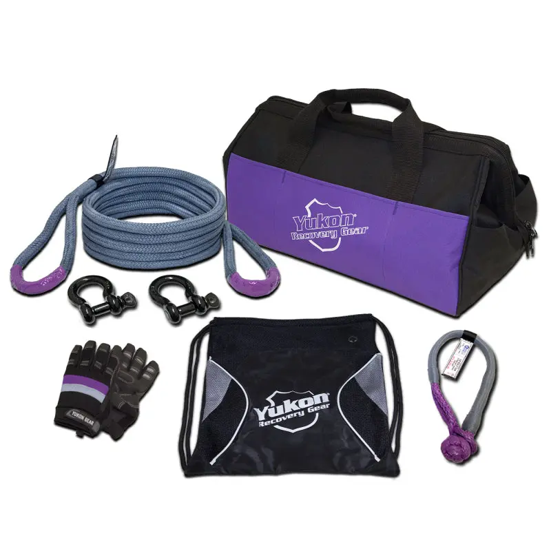 Yukon Gear Recovery Gear Kit W/ 3/4In. Kinetic Rope Tow Strap 1