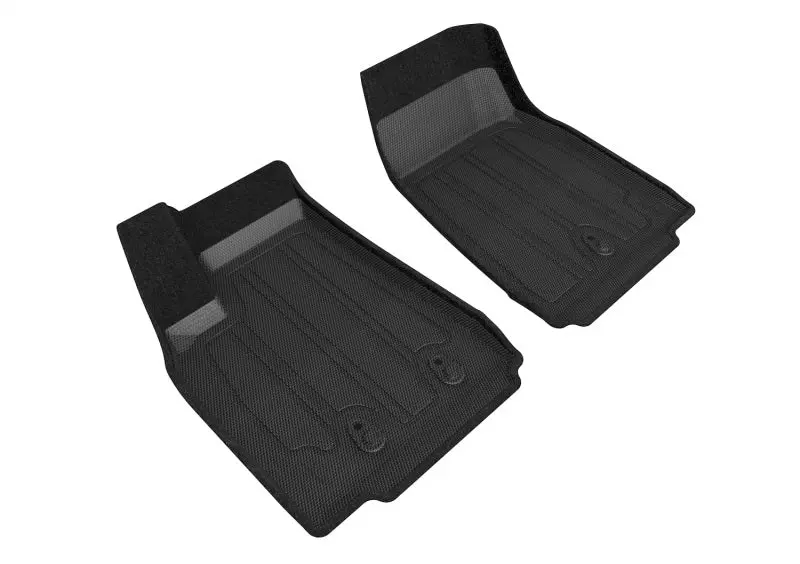 3D Maxpider Elegant Hybrid Floor Mats For 2016–2021 Tesla Model X – First Row, Black 1