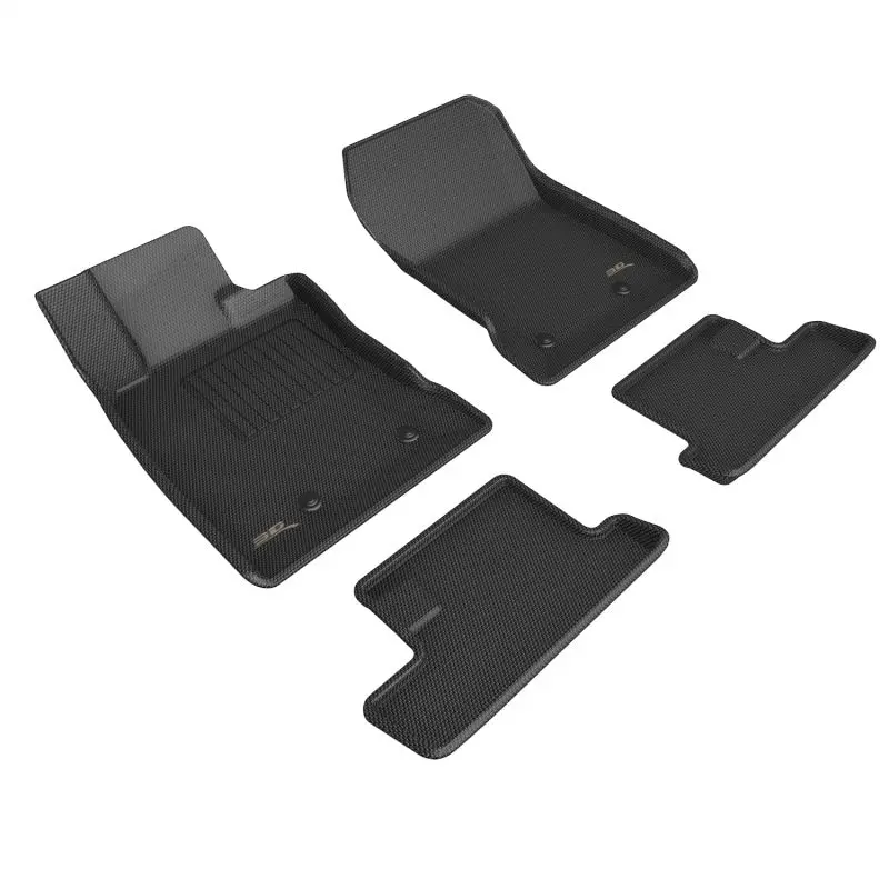 3D Maxpider Kagu All-Weather Floor Mats For 2022 Toyota Gr86 – Front & Rear Rows, Black 1