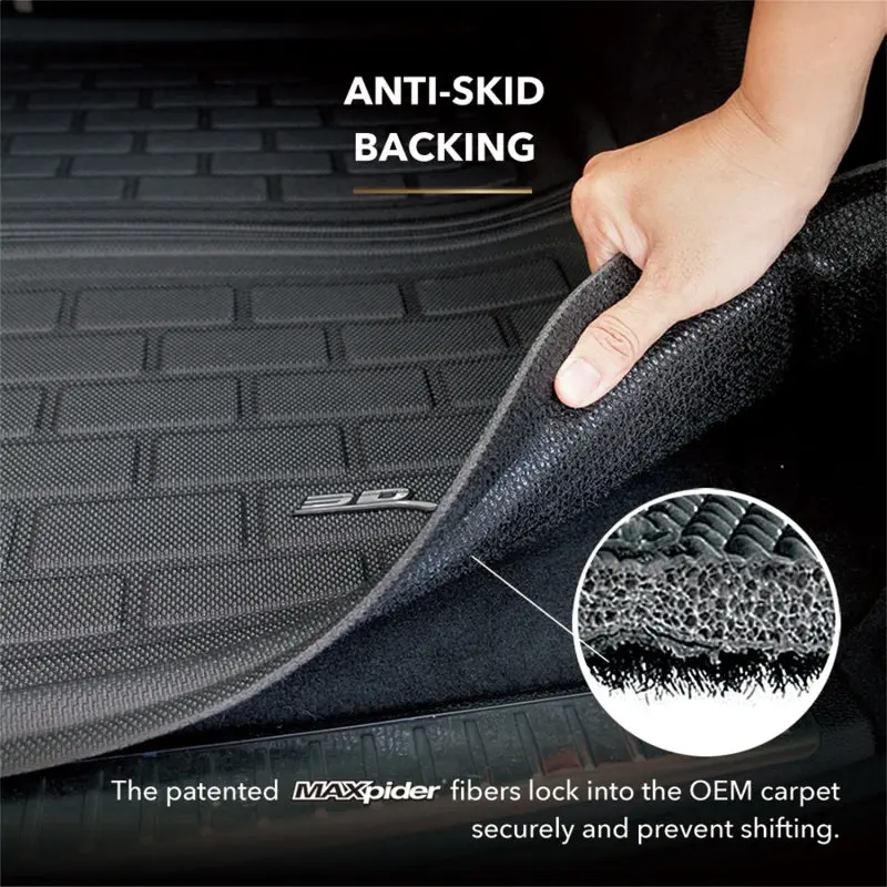 3D Maxpider Kagu Black Foldable Cargo Liner For 2024 Tesla Cybertruck (Front) 1