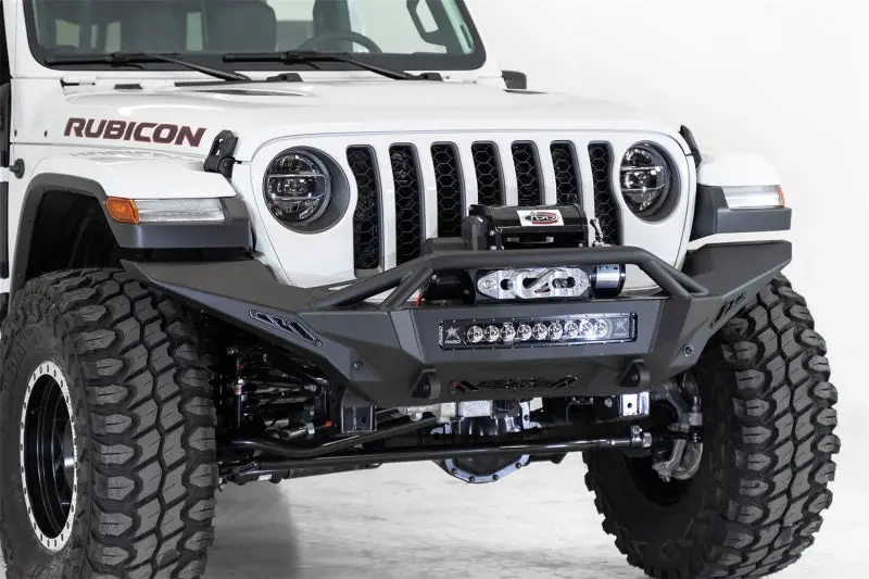 Addictive Desert Designs 2020 Jeep Gladiator Jt Stealth Fighter Front Bump W/ Top Hoop & Winch Mount 1