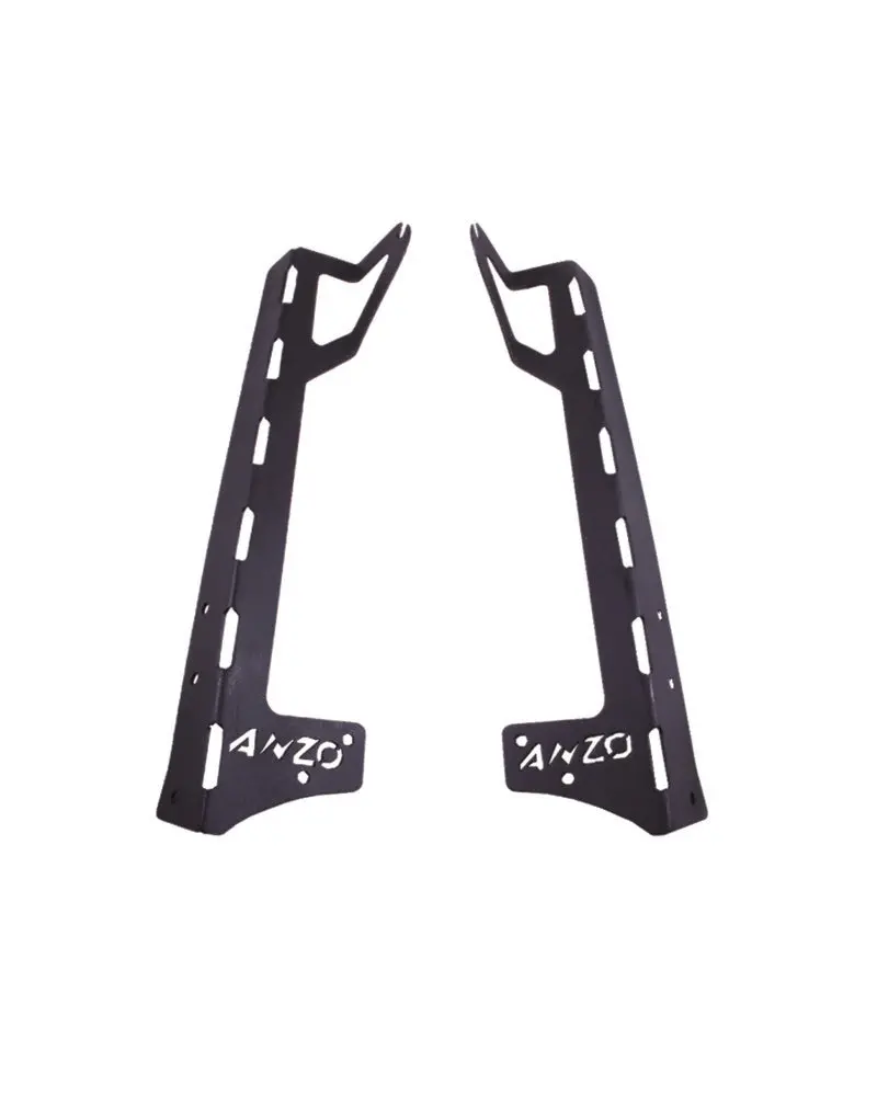 Anzo Led Light Bar Mounting Brackets – Windshield-Specific For 2007–2015 Jeep Wrangler 1