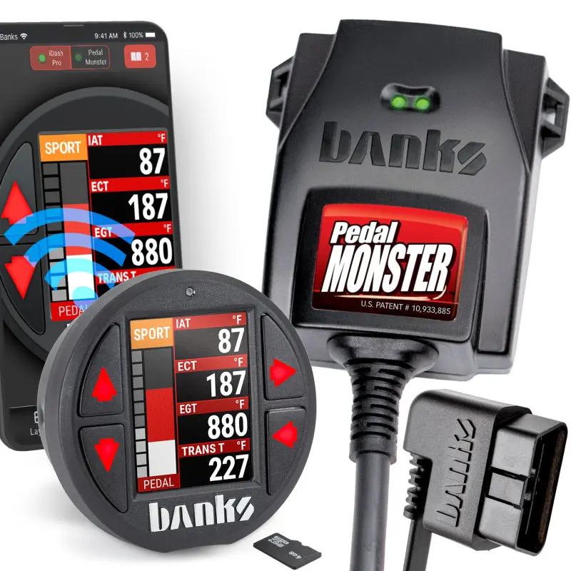 Banks Power Pedal Monster Kit W/ Yazaki 090 Ii Sealed 6-Way Connector & Idash Data Pro – Config 1 Pm-12 1