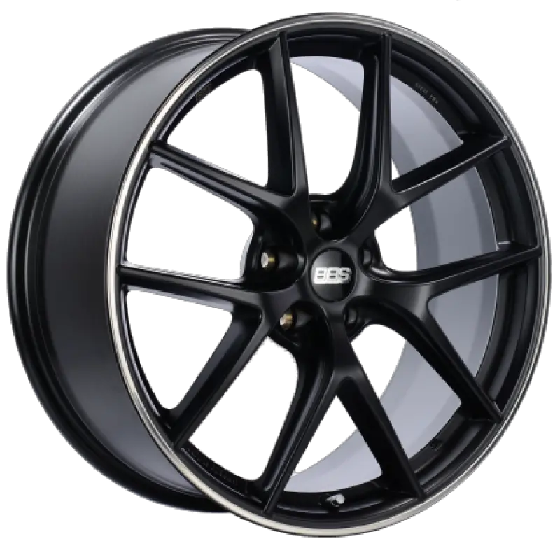 Bbs Ci-R Satin Black Polished Alloy Wheel: 19X9.5", 5X114.3, Et40 Offset, Rim Protector, Requires Pfs Clips 1