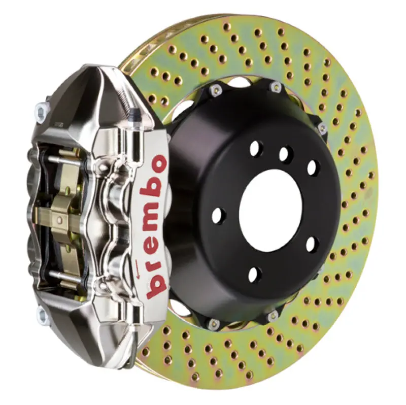 Brembo Gtr Big Brake Kit For 2001–2002 Dodge Viper Rt/10 – Rear, 345X28Mm Two-Piece Drilled Rotors, 4-Piston Billet Calipers, Nickel Finish 1