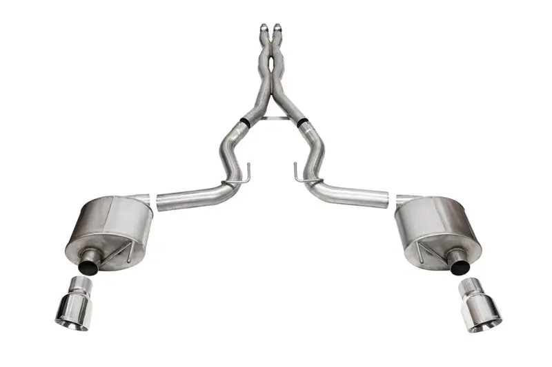 Corsa Pro Series Cat-Back Exhaust For 2024 Ford Mustang Gt – 3.0" Dual Outlet, Smoked 4.5" Tips 1