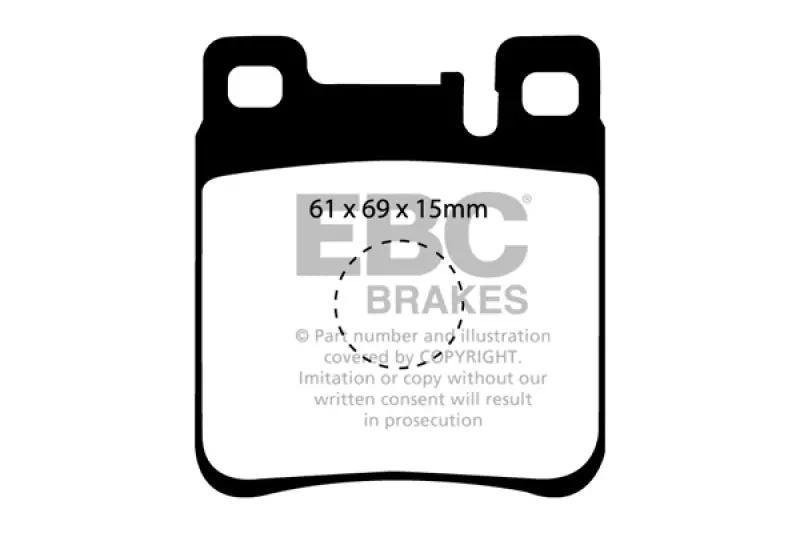 Ebc 05-06 Chrysler Crossfire 3.2 Srt6 Yellowstuff Rear Brake Pads 1