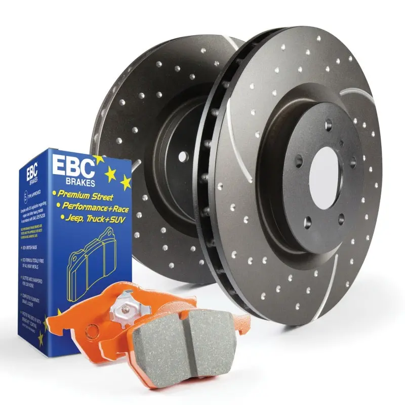 Ebc Orangestuff Brake Pad And Drilled & Grooved Rotor Kit (S8 Series) 1
