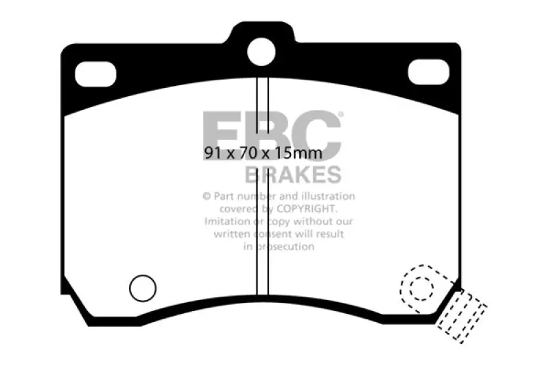 Ebc Yellowstuff Front Brake Pads For 1991–1996 Ford Escort 1.8L 1