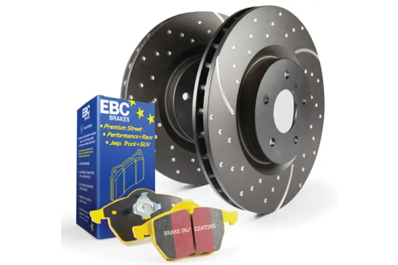 Ebc Yellowstuff High-Performance Brake Kit – S5 Series Pads + Gd Drilled & Slotted Rotors 1