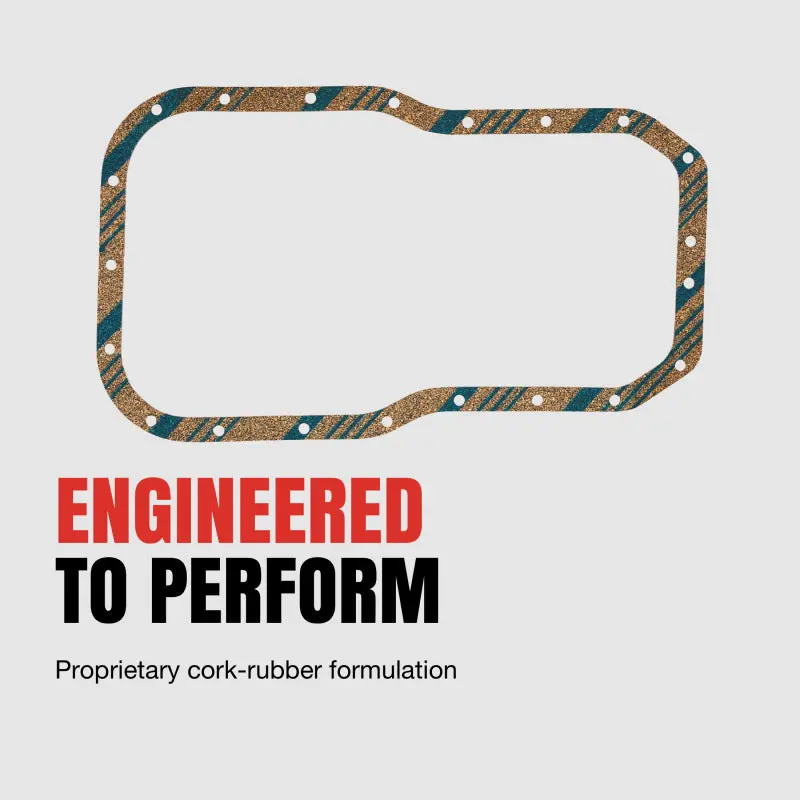 Fel-Pro Blue Stripe Cork-Rubber Oil Pan Gasket Set For Toyota Tercel (Part #Os30553C) 2