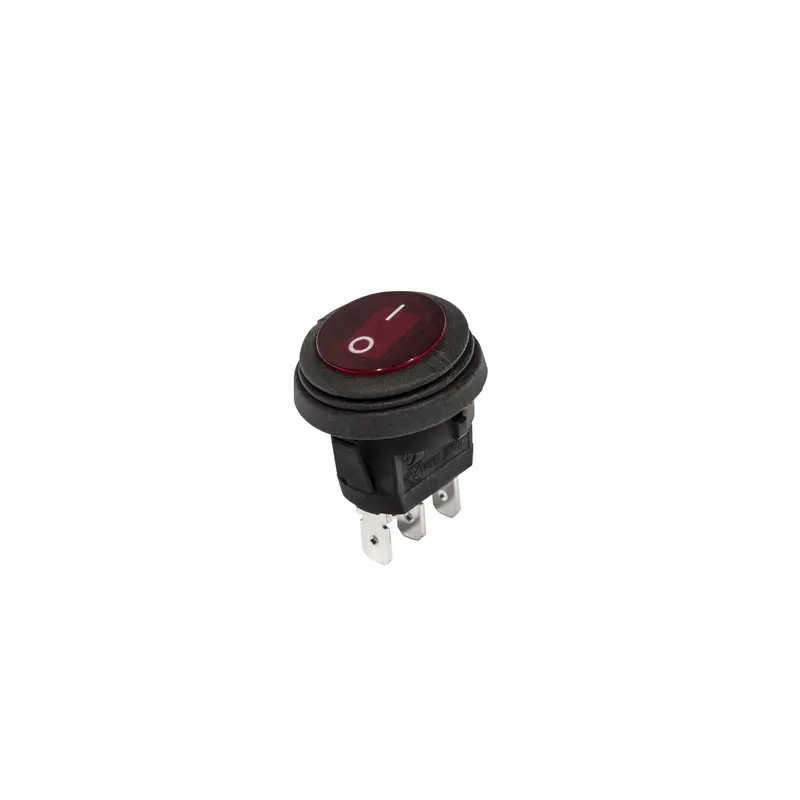 Kc Hilites Illuminated Led Rocker Switch – Round, Red Accent 1