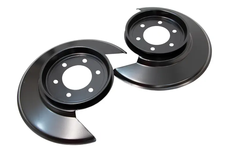 Kentrol Stainless Steel Disc Brake Dust Covers For 1955–1983 Jeep Cj – Black Powder Coat 1