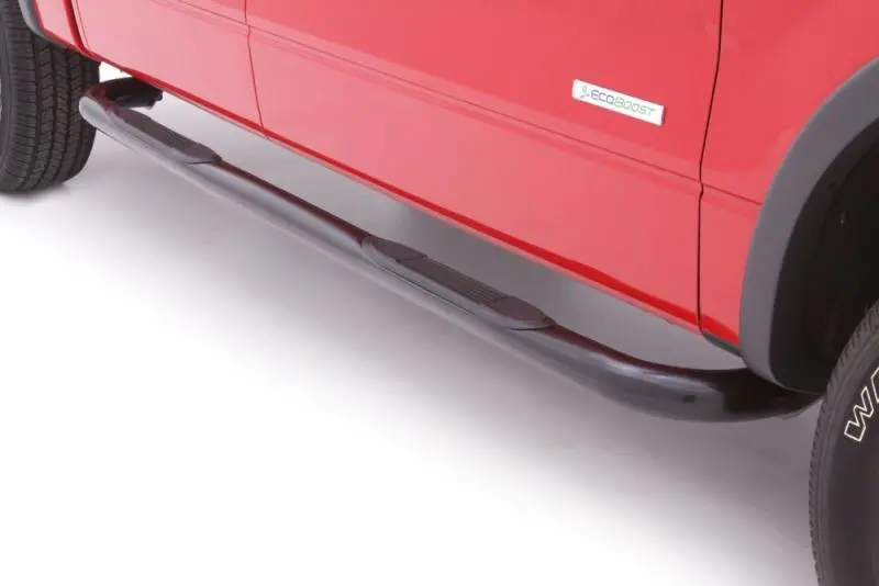 Lund 3-Inch Bent Steel Nerf Bars For 2019 Chevrolet Silverado 1500 Crew Cab – Matte Black Finish 1