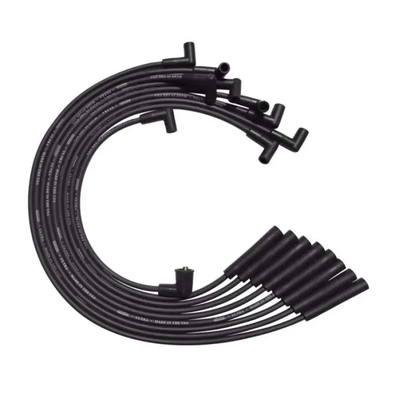 Moroso Ultra Spark Plug Wire Set – Black, 135° Hei Boots For Ford Big-Block Engines (351C/390/429/460) 1