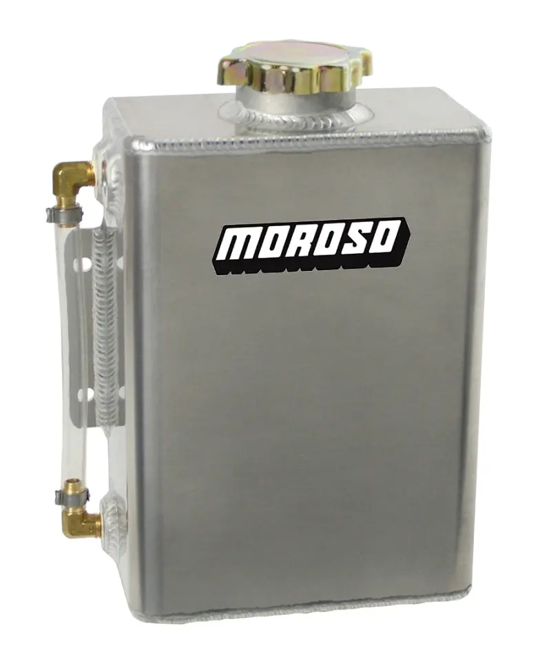 Moroso Universal 4-Quart Coolant Expansion Tank With Integrated Mounting Bracket 1