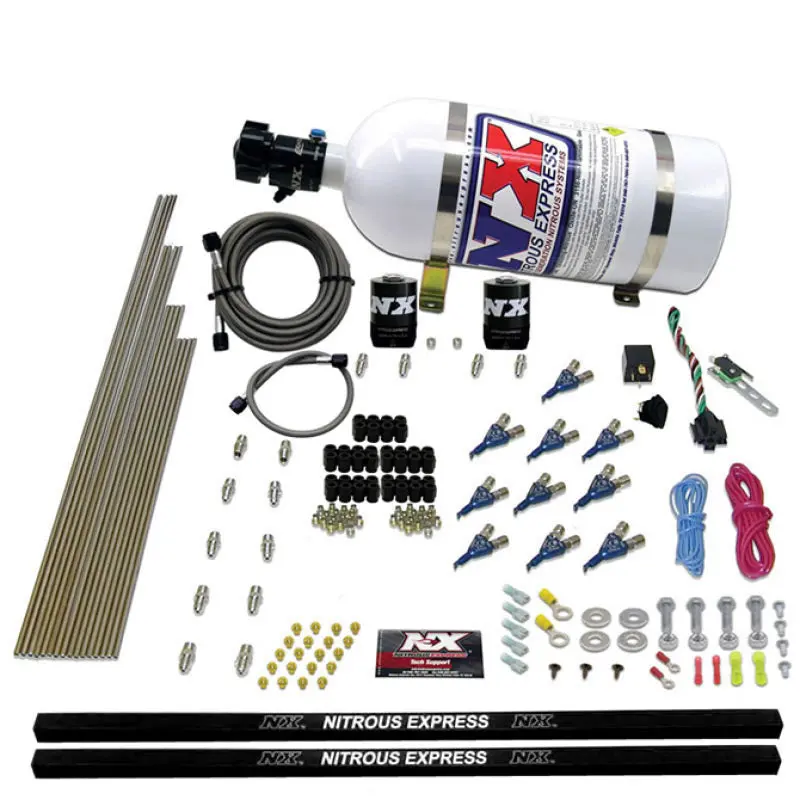 Nitrous Express Piranha Direct Port Nitrous Kit For V10 Engines – 250–500 Hp Output With 10Lb Bottle 1
