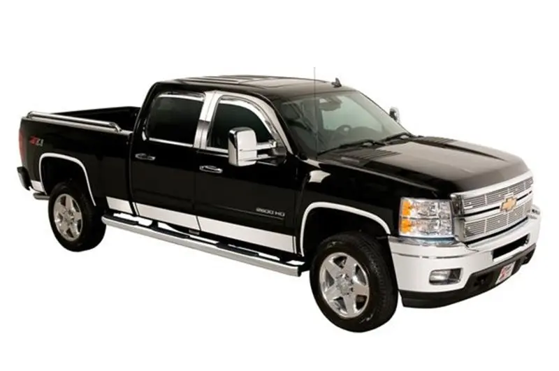 Putco 09-14 Ford F-150 Reg Cab 6.5 Short Box - 7In Wide - 10Pcs Stainless Steel Rocker Panels 1