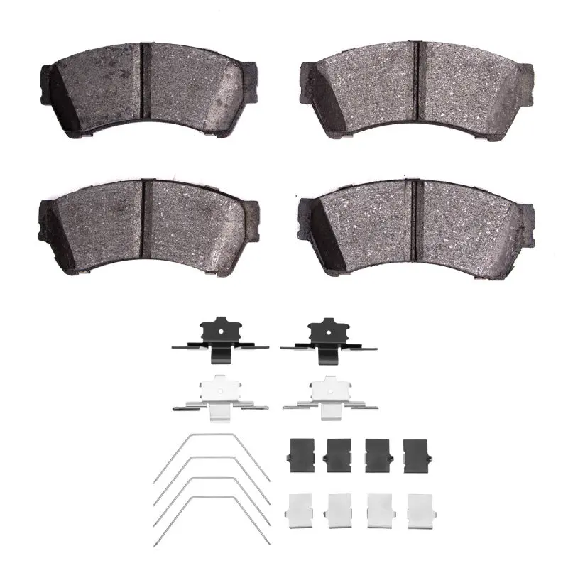 R1 Front Semi-Metallic Brake Pad & Hardware Kit For 2006–2013 Ford Fusion 1