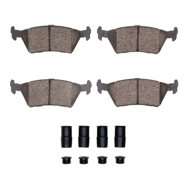 R1 Optimum Oe-Style Rear Brake Pad & Hardware Kit For 1985–1988 Chrysler Daytona 1