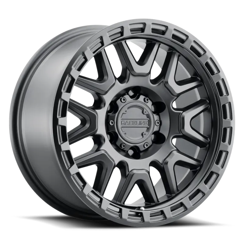 Raceline Krank Satin Black Alloy Wheel: 17X8.5", 6X135 Bolt Pattern, 18Mm Offset, 87.1Mm Center Bore 1
