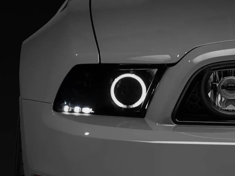 Raxiom Black-Housing Projector Headlights With Led Halo Rings For 2013–2014 Ford Mustang (Factory Hid Compatible) 1