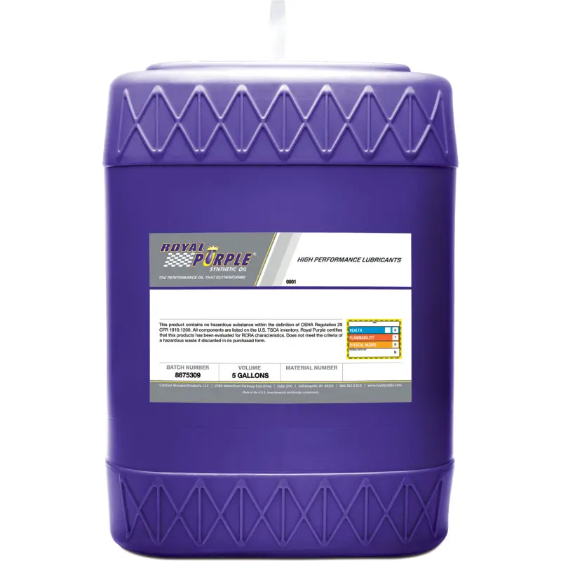 Royal Purple 0W-20 Synthetic High-Performance Motor Oil – 5-Gallon Container 1