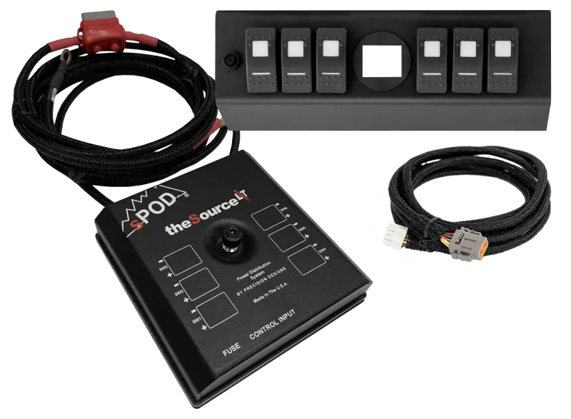 Spod Sourcelt Electrical Management System For 2007–2008 Jeep Wrangler Jk – Includes Genesis Adapter & Amber Led Switch Panel 1
