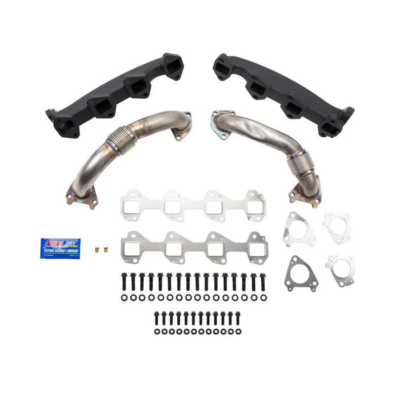 Wehrli Billet Exhaust Manifold & Stainless Steel Up-Pipes Kit For 2001–2004 Duramax Lb7 (Includes Gaskets & Arp Hardware) 1