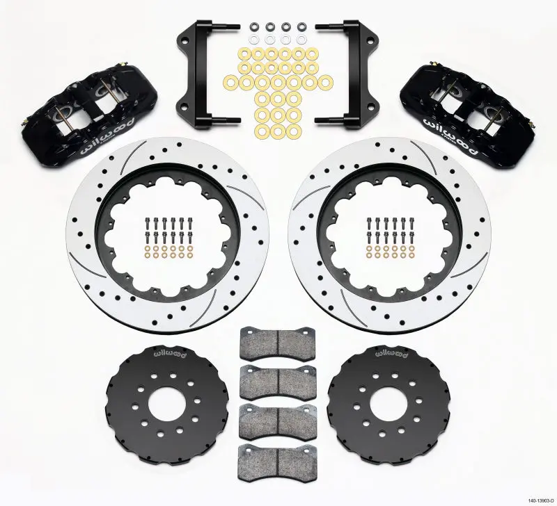 Wilwood Aero6 Front Brake Hat Kit – 15" Drilled Rotors For 1997–2004 C5/C6 Corvette 1